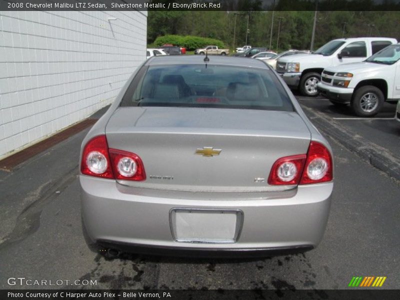 Silverstone Metallic / Ebony/Brick Red 2008 Chevrolet Malibu LTZ Sedan