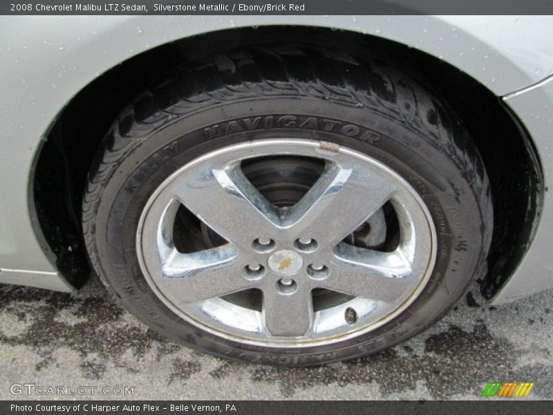 Silverstone Metallic / Ebony/Brick Red 2008 Chevrolet Malibu LTZ Sedan