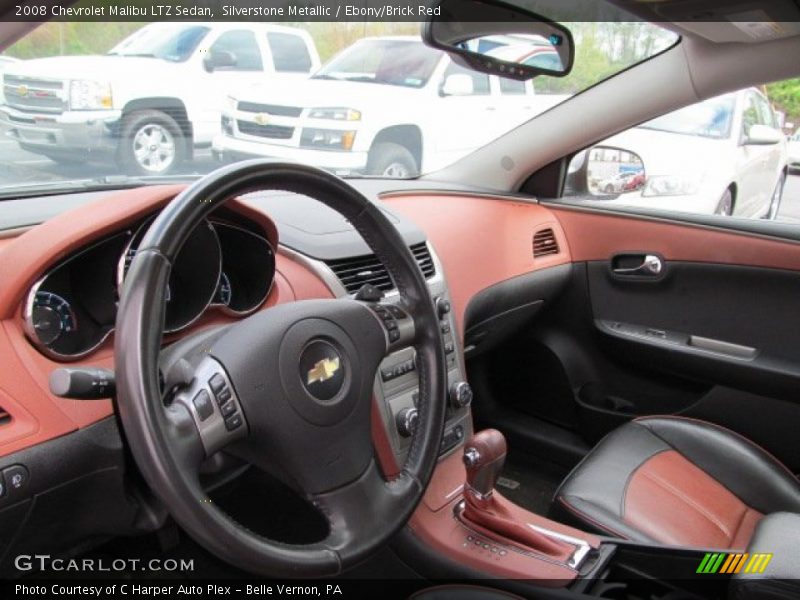 Silverstone Metallic / Ebony/Brick Red 2008 Chevrolet Malibu LTZ Sedan