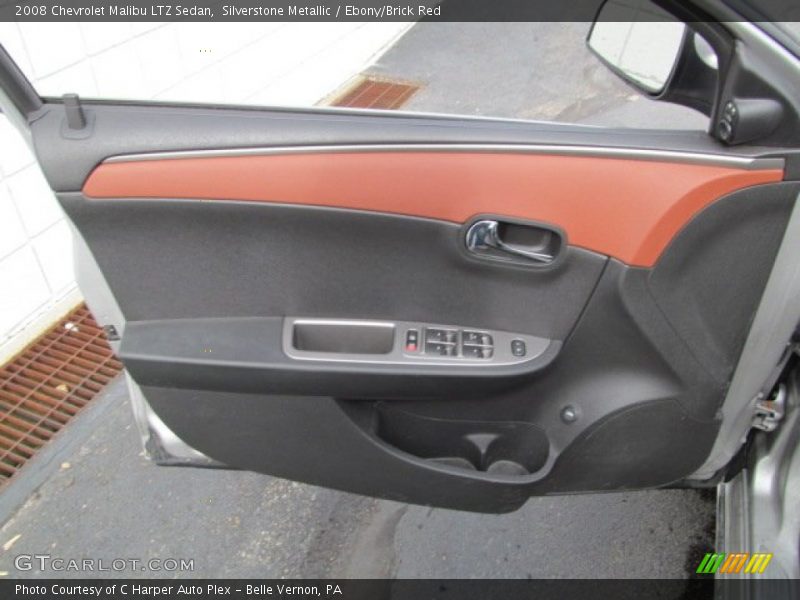 Silverstone Metallic / Ebony/Brick Red 2008 Chevrolet Malibu LTZ Sedan