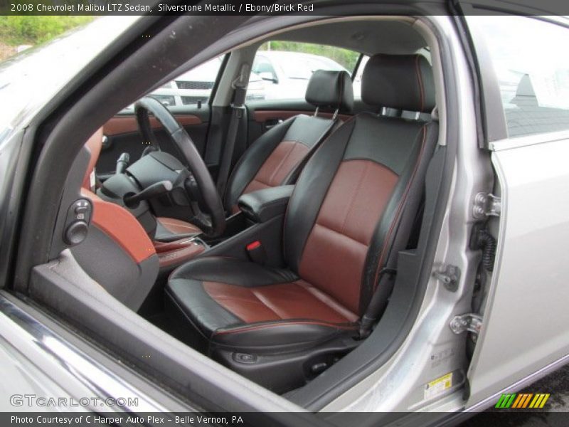 Silverstone Metallic / Ebony/Brick Red 2008 Chevrolet Malibu LTZ Sedan