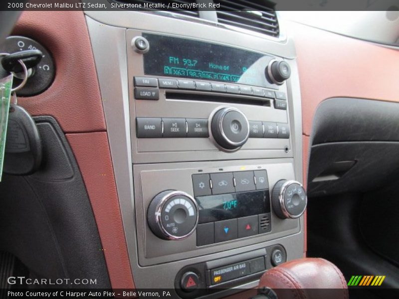 Silverstone Metallic / Ebony/Brick Red 2008 Chevrolet Malibu LTZ Sedan