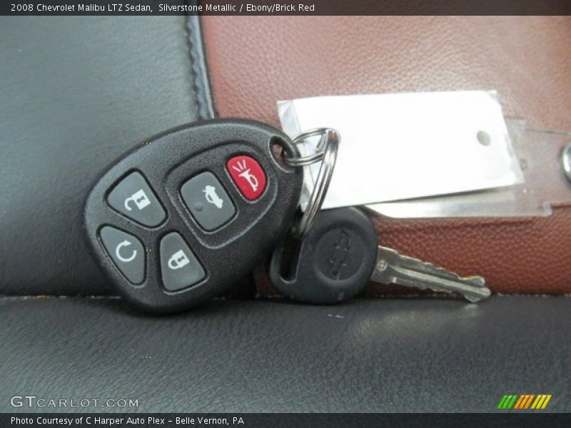 Silverstone Metallic / Ebony/Brick Red 2008 Chevrolet Malibu LTZ Sedan