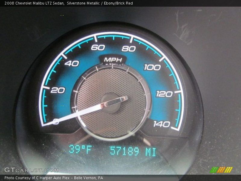 Silverstone Metallic / Ebony/Brick Red 2008 Chevrolet Malibu LTZ Sedan