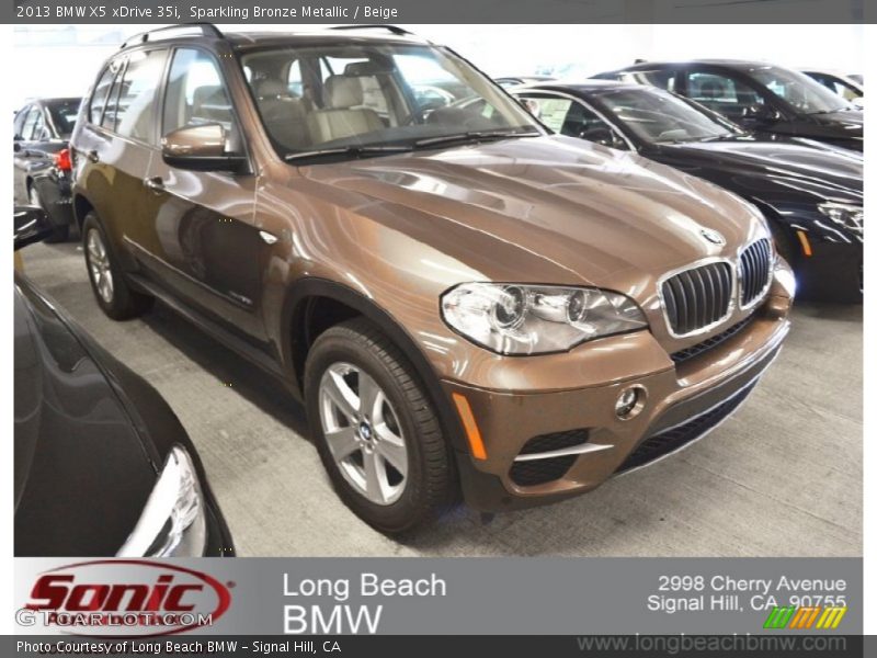Sparkling Bronze Metallic / Beige 2013 BMW X5 xDrive 35i