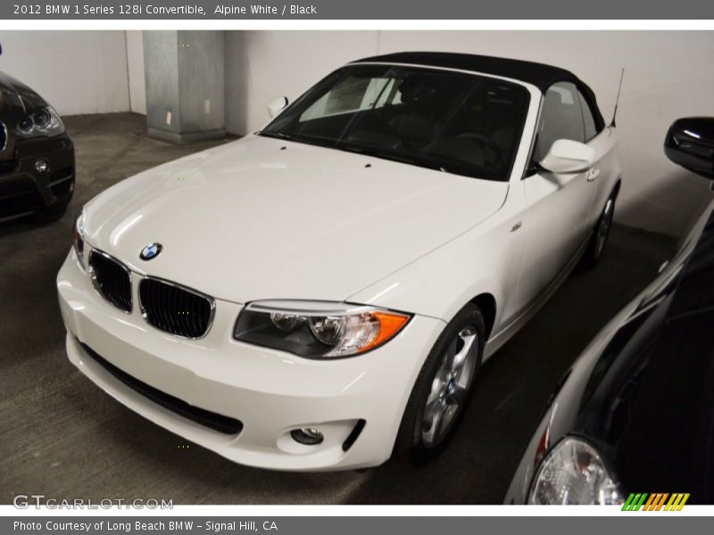 Alpine White / Black 2012 BMW 1 Series 128i Convertible