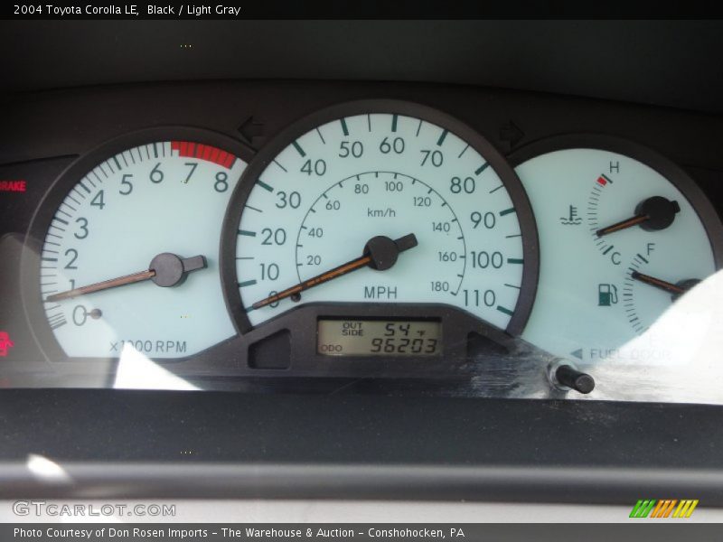 Black / Light Gray 2004 Toyota Corolla LE