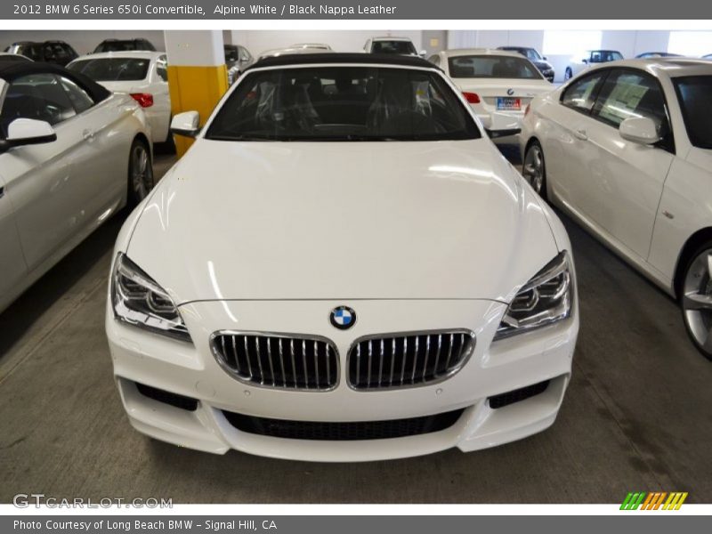Alpine White / Black Nappa Leather 2012 BMW 6 Series 650i Convertible