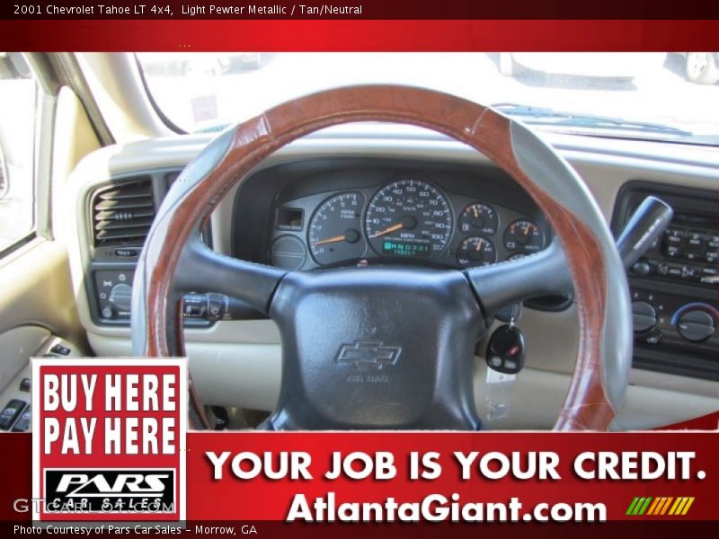 Light Pewter Metallic / Tan/Neutral 2001 Chevrolet Tahoe LT 4x4
