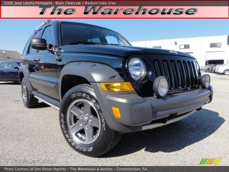 Black Clearcoat / Medium Slate Gray 2005 Jeep Liberty Renegade