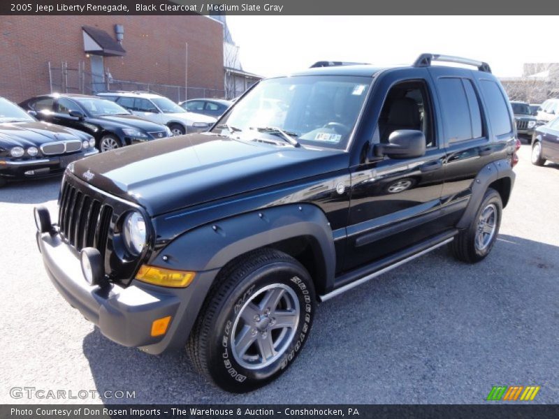 Black Clearcoat / Medium Slate Gray 2005 Jeep Liberty Renegade
