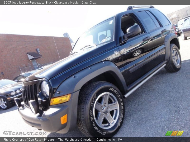 Black Clearcoat / Medium Slate Gray 2005 Jeep Liberty Renegade