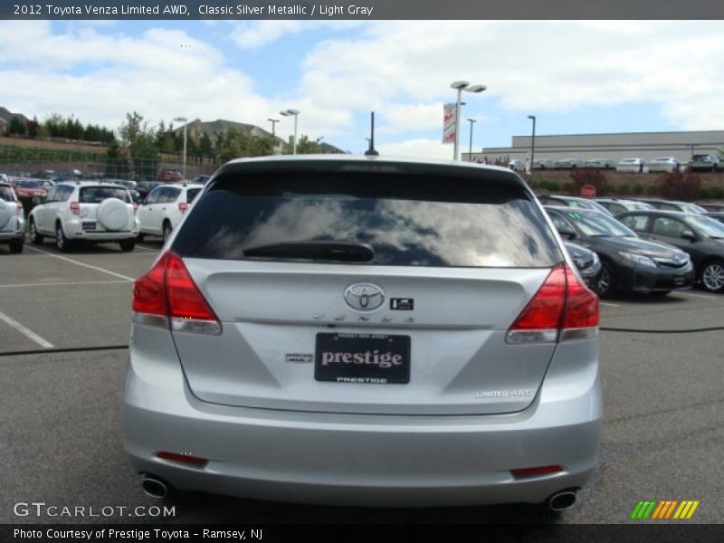 Classic Silver Metallic / Light Gray 2012 Toyota Venza Limited AWD