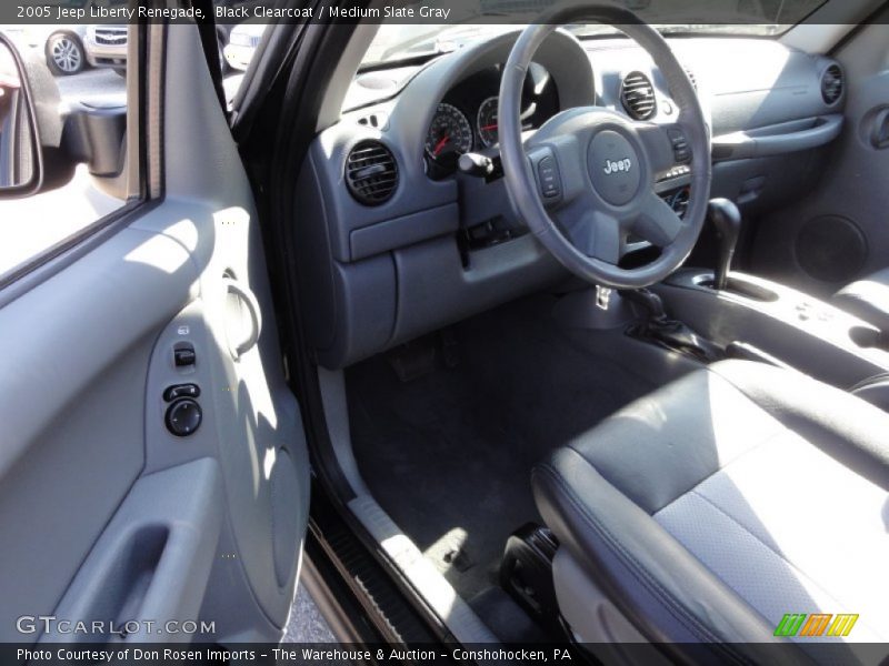 Black Clearcoat / Medium Slate Gray 2005 Jeep Liberty Renegade