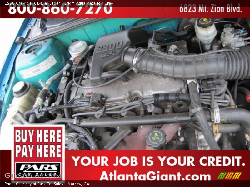 Bright Aqua Metallic / Gray 1998 Chevrolet Cavalier Sedan