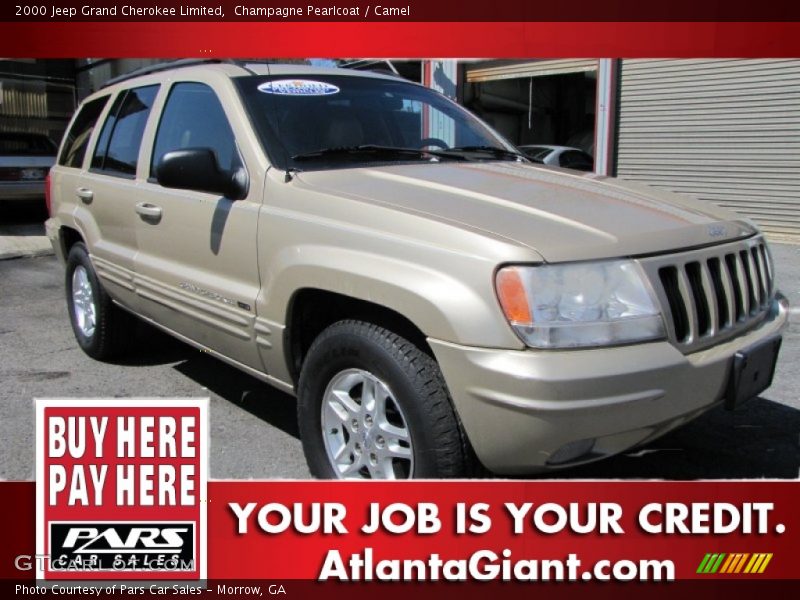 Champagne Pearlcoat / Camel 2000 Jeep Grand Cherokee Limited