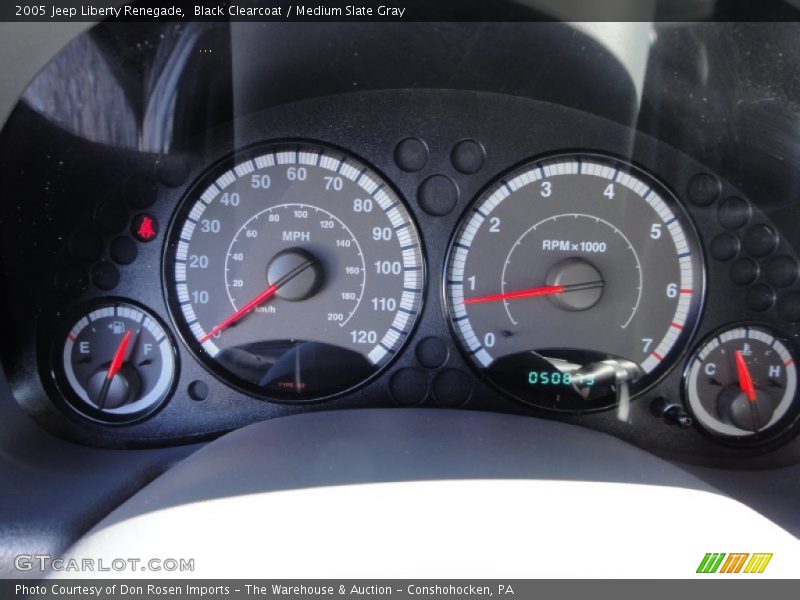 Black Clearcoat / Medium Slate Gray 2005 Jeep Liberty Renegade