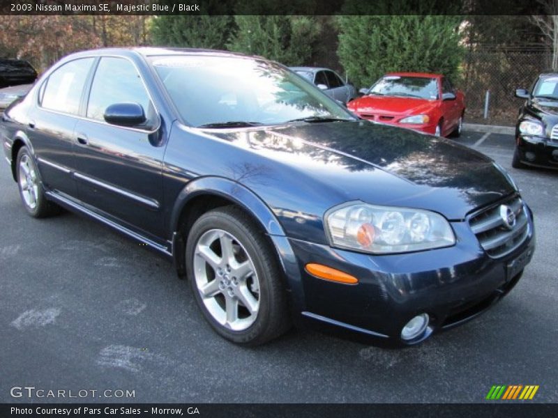 Majestic Blue / Black 2003 Nissan Maxima SE