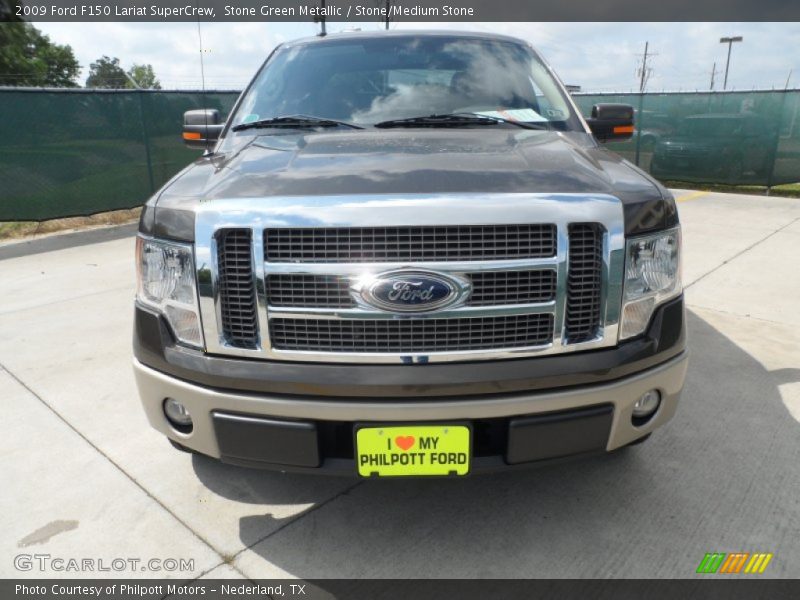Stone Green Metallic / Stone/Medium Stone 2009 Ford F150 Lariat SuperCrew