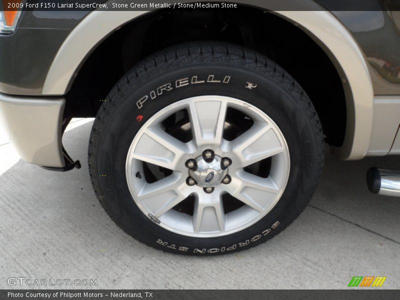 Stone Green Metallic / Stone/Medium Stone 2009 Ford F150 Lariat SuperCrew