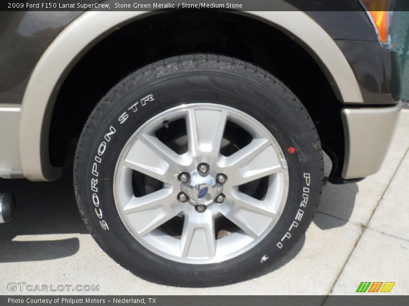 Stone Green Metallic / Stone/Medium Stone 2009 Ford F150 Lariat SuperCrew