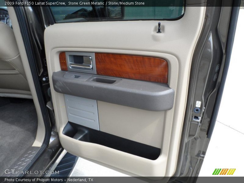 Stone Green Metallic / Stone/Medium Stone 2009 Ford F150 Lariat SuperCrew