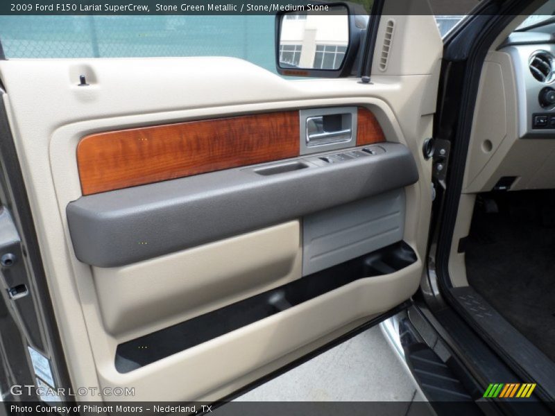 Stone Green Metallic / Stone/Medium Stone 2009 Ford F150 Lariat SuperCrew