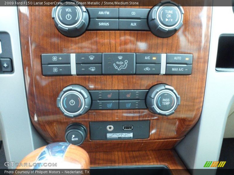 Stone Green Metallic / Stone/Medium Stone 2009 Ford F150 Lariat SuperCrew