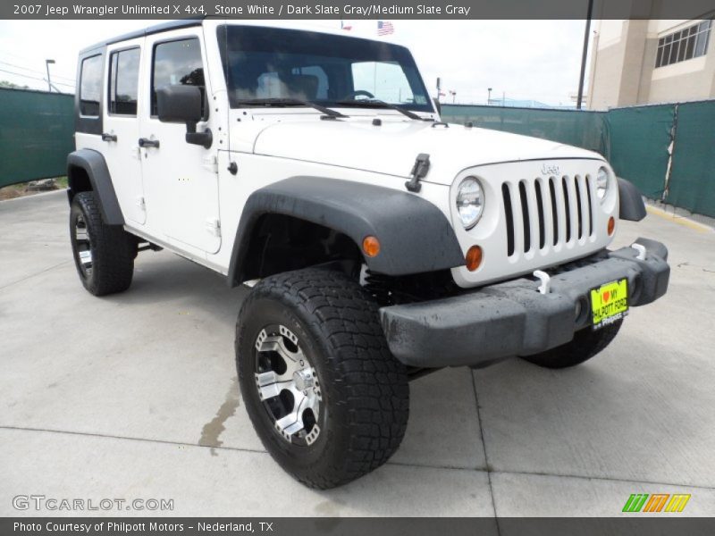 Stone White / Dark Slate Gray/Medium Slate Gray 2007 Jeep Wrangler Unlimited X 4x4