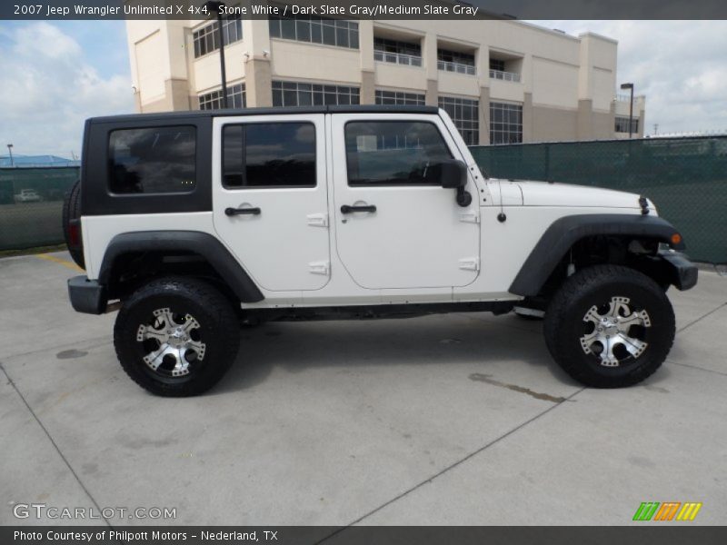 Stone White / Dark Slate Gray/Medium Slate Gray 2007 Jeep Wrangler Unlimited X 4x4