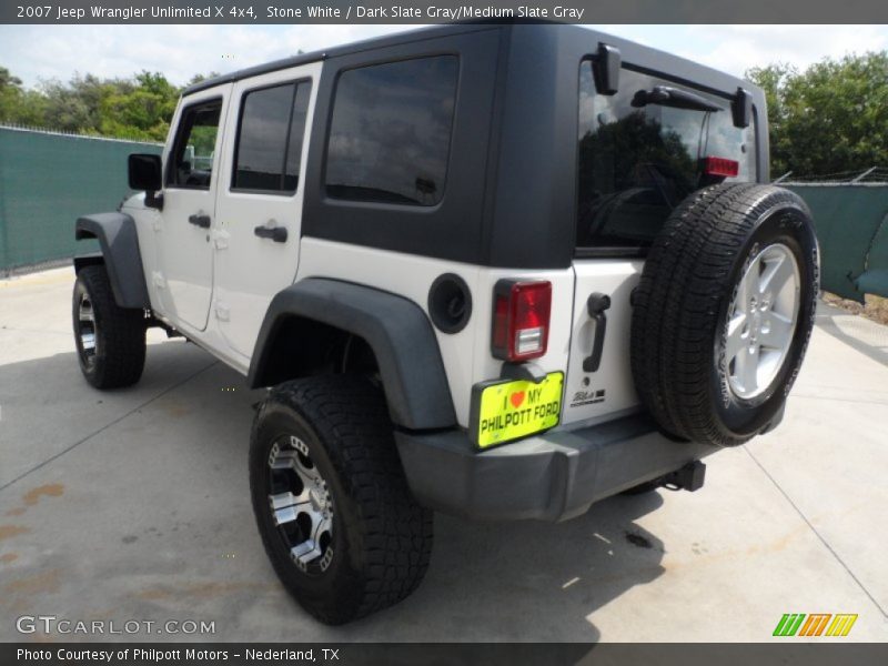 Stone White / Dark Slate Gray/Medium Slate Gray 2007 Jeep Wrangler Unlimited X 4x4