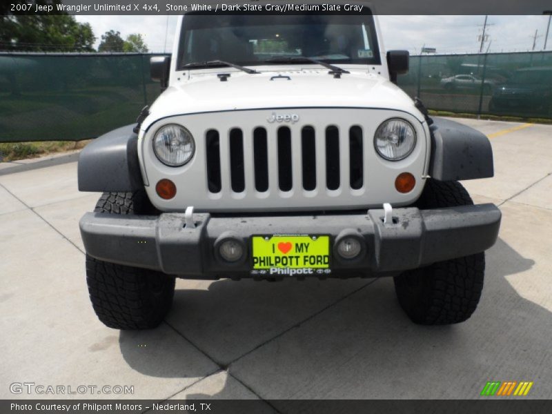 Stone White / Dark Slate Gray/Medium Slate Gray 2007 Jeep Wrangler Unlimited X 4x4