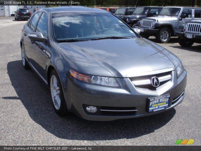 Polished Metal Metallic / Ebony 2008 Acura TL 3.2
