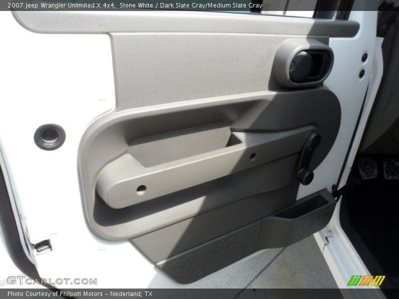 Stone White / Dark Slate Gray/Medium Slate Gray 2007 Jeep Wrangler Unlimited X 4x4