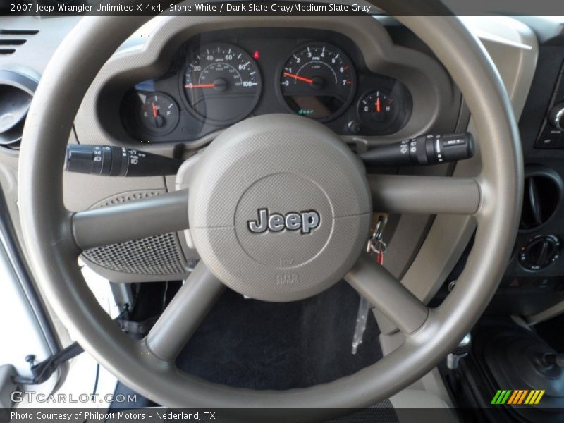 Stone White / Dark Slate Gray/Medium Slate Gray 2007 Jeep Wrangler Unlimited X 4x4