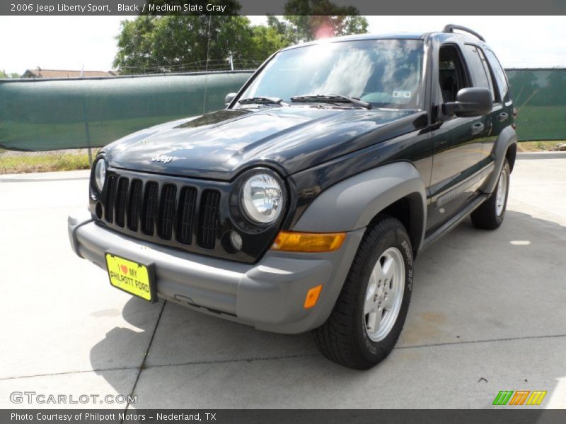 Black / Medium Slate Gray 2006 Jeep Liberty Sport