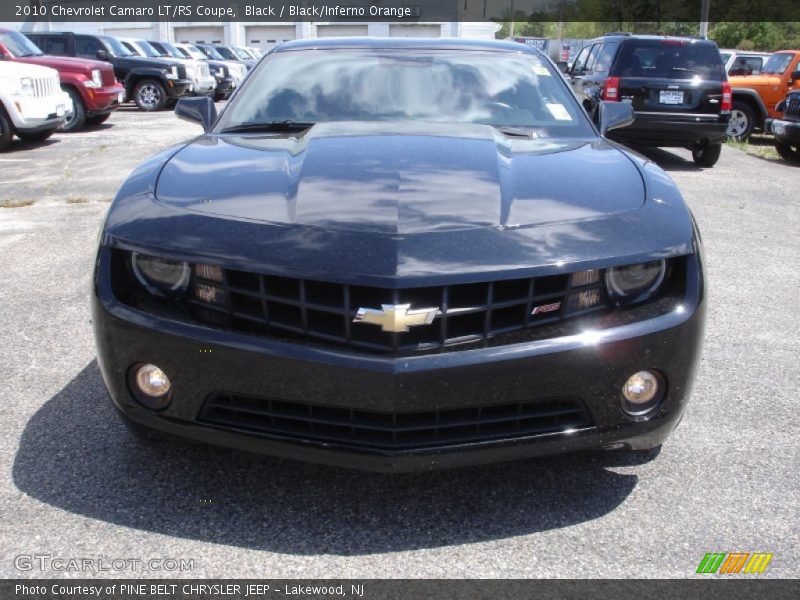 Black / Black/Inferno Orange 2010 Chevrolet Camaro LT/RS Coupe