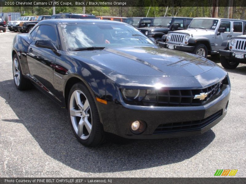 Black / Black/Inferno Orange 2010 Chevrolet Camaro LT/RS Coupe