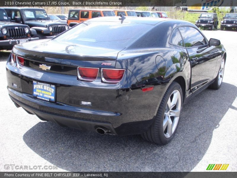 Black / Black/Inferno Orange 2010 Chevrolet Camaro LT/RS Coupe