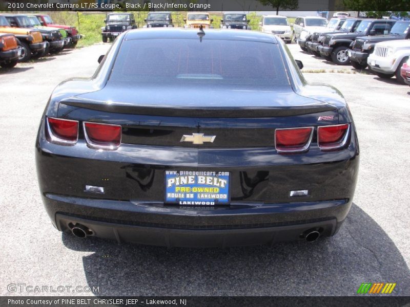 Black / Black/Inferno Orange 2010 Chevrolet Camaro LT/RS Coupe