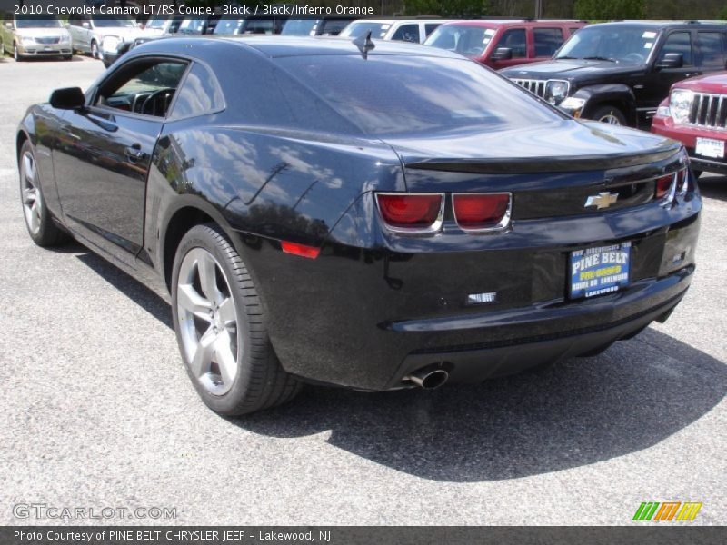 Black / Black/Inferno Orange 2010 Chevrolet Camaro LT/RS Coupe