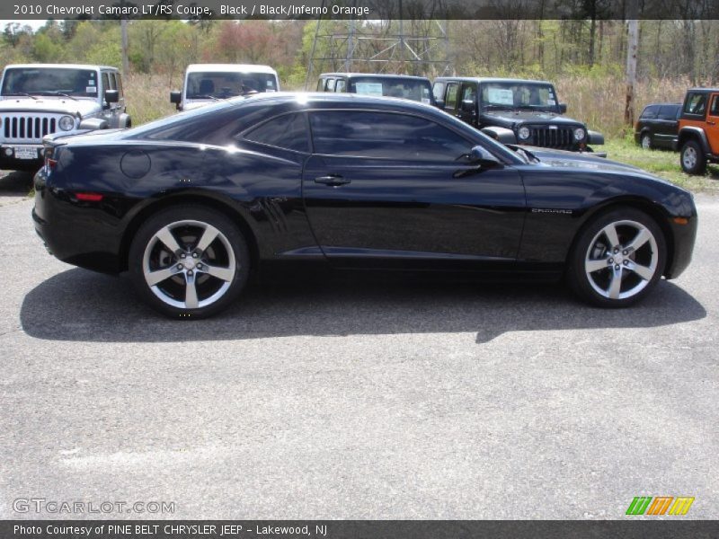 Black / Black/Inferno Orange 2010 Chevrolet Camaro LT/RS Coupe