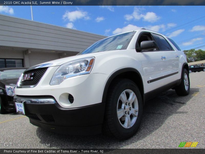 Summit White / Ebony 2010 GMC Acadia SLE