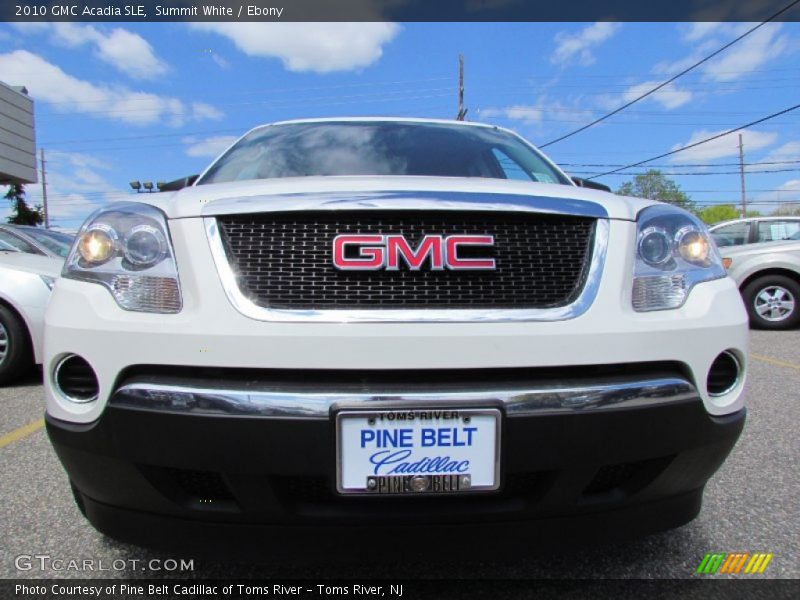 Summit White / Ebony 2010 GMC Acadia SLE