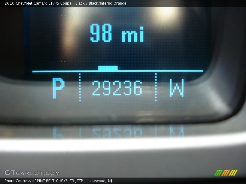 Black / Black/Inferno Orange 2010 Chevrolet Camaro LT/RS Coupe