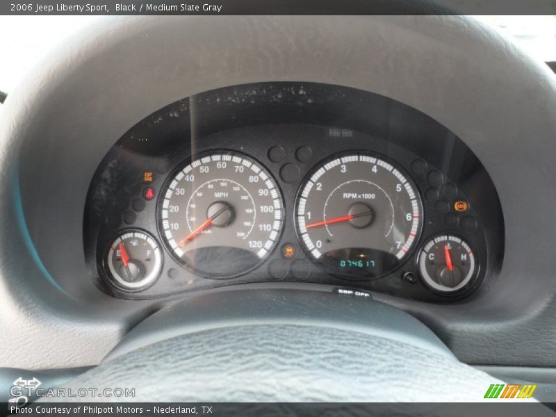 Black / Medium Slate Gray 2006 Jeep Liberty Sport