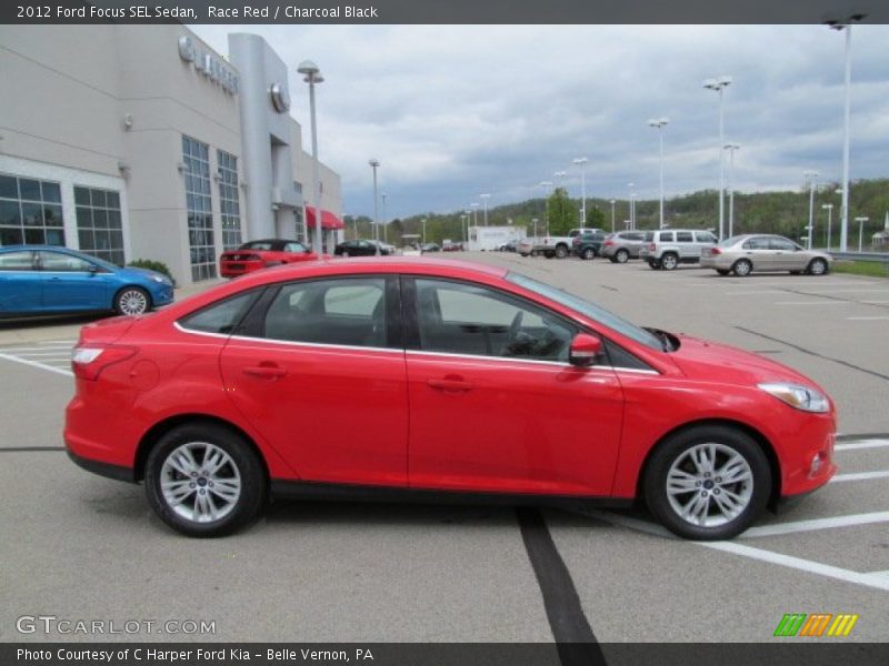 Race Red / Charcoal Black 2012 Ford Focus SEL Sedan