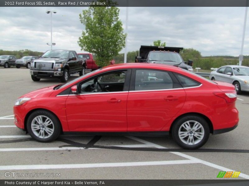 Race Red / Charcoal Black 2012 Ford Focus SEL Sedan