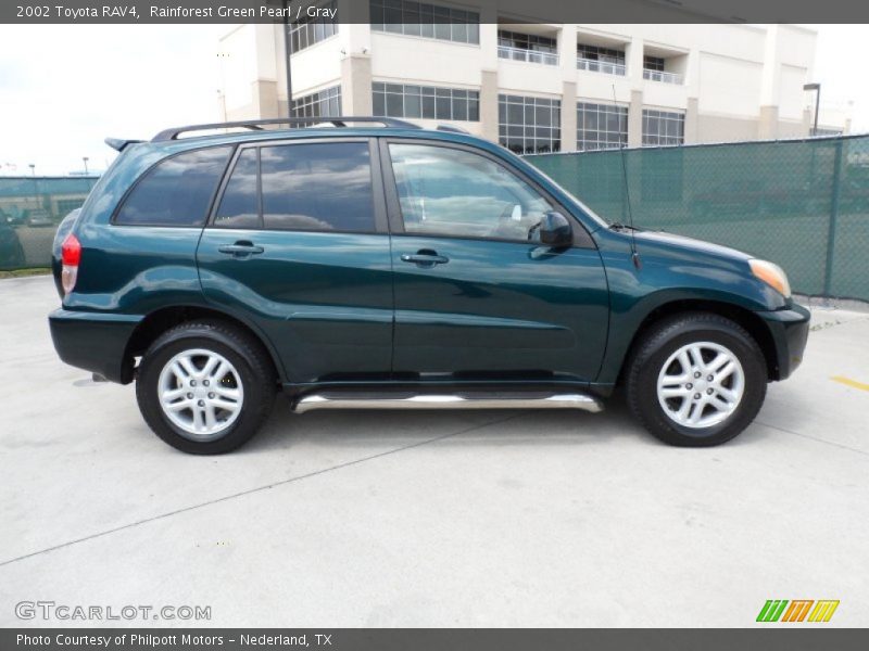 Rainforest Green Pearl / Gray 2002 Toyota RAV4