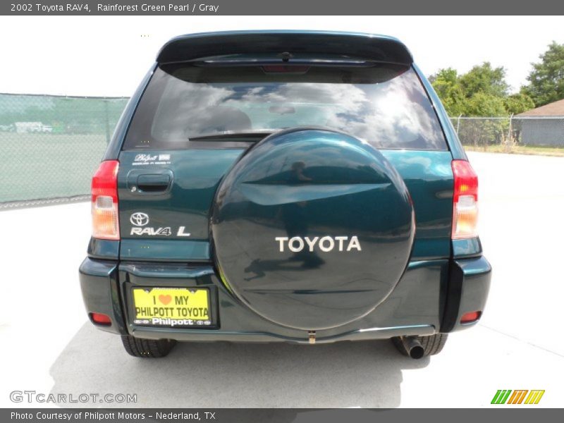 Rainforest Green Pearl / Gray 2002 Toyota RAV4